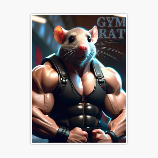 Deadlift Rat Sticker for Sale by teaandink