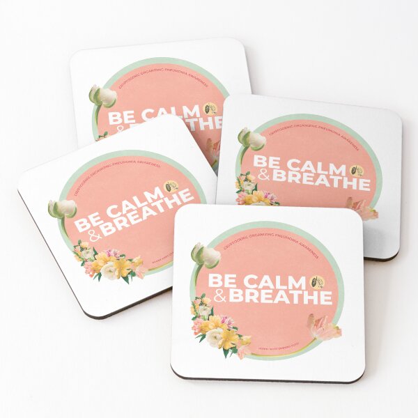 Item preview, "Be Calm & Breathe" (Cryptogenic Organizing Pneumonia Awareness) designed and sold by BobbyWest1965.