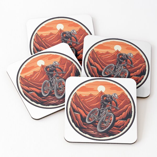 Item preview, Cyclist in the mountains at sunset designed and sold by kubufran.