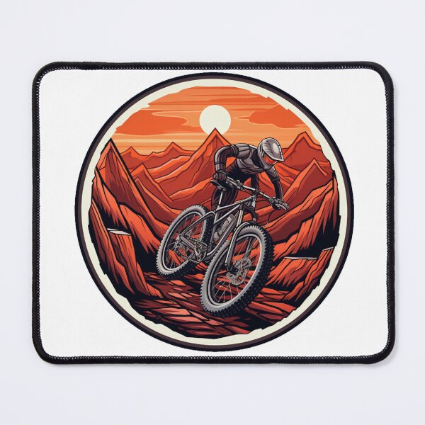 Item preview, Cyclist in the mountains at sunset designed and sold by kubufran.