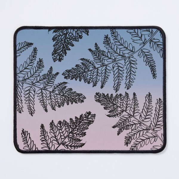 Item preview, Blue and Pink Gradient with Black Ferns designed and sold by RabbitHeartArt.