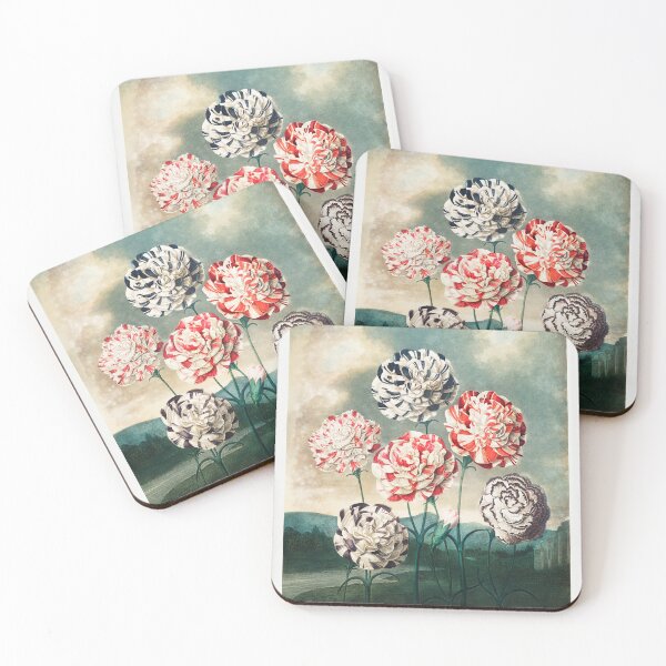 Item preview, Robert John Thornton: A Group of Carnations 1807, Phone Case, Shower Curtain, Pet Blanket, T-shirt, Mug designed and sold by Suzana Djordjevic.