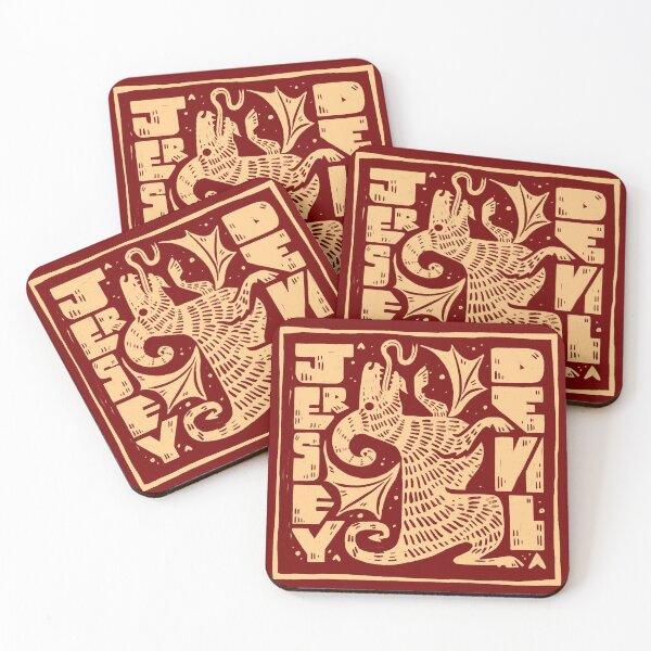 Item preview, Jersey Devil Cryptid Woodcut Print designed and sold by greermiceli.