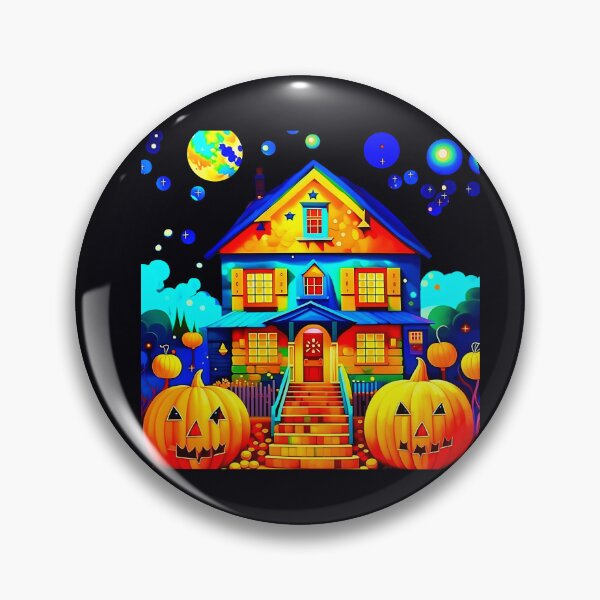 Item preview, Beautiful house with pumpkins on Halloween night. designed and sold by Natalia-Vlad.