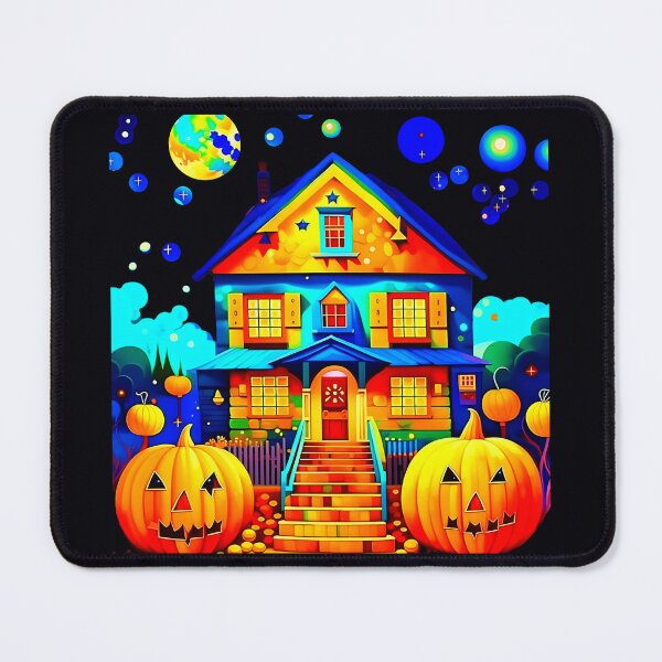 Item preview, Beautiful house with pumpkins on Halloween night. designed and sold by Natalia-Vlad.