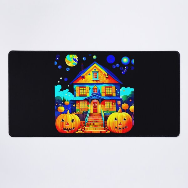 Item preview, Beautiful house with pumpkins on Halloween night. designed and sold by Natalia-Vlad.