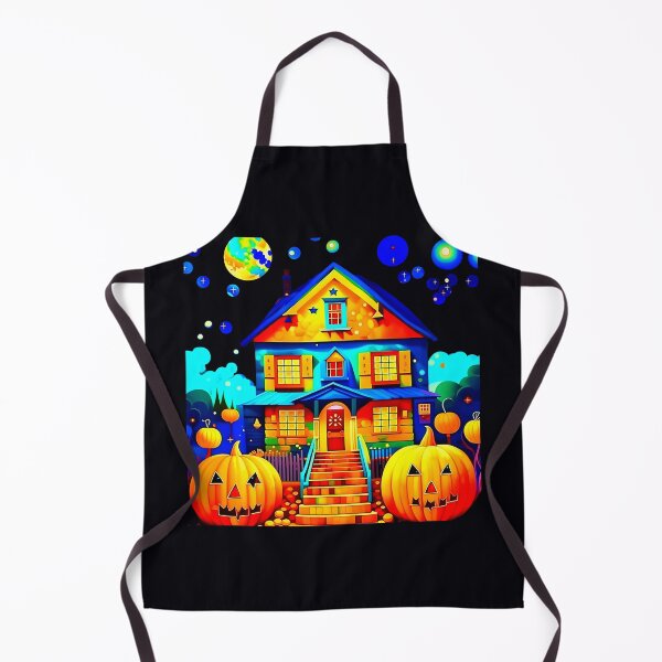 Item preview, Beautiful house with pumpkins on Halloween night. designed and sold by Natalia-Vlad.