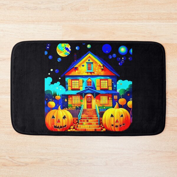 Item preview, Beautiful house with pumpkins on Halloween night. designed and sold by Natalia-Vlad.
