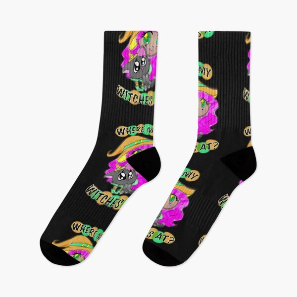 Item preview, Where My Witches At? Cute Witch with Black Cat designed and sold by Imaginessa.