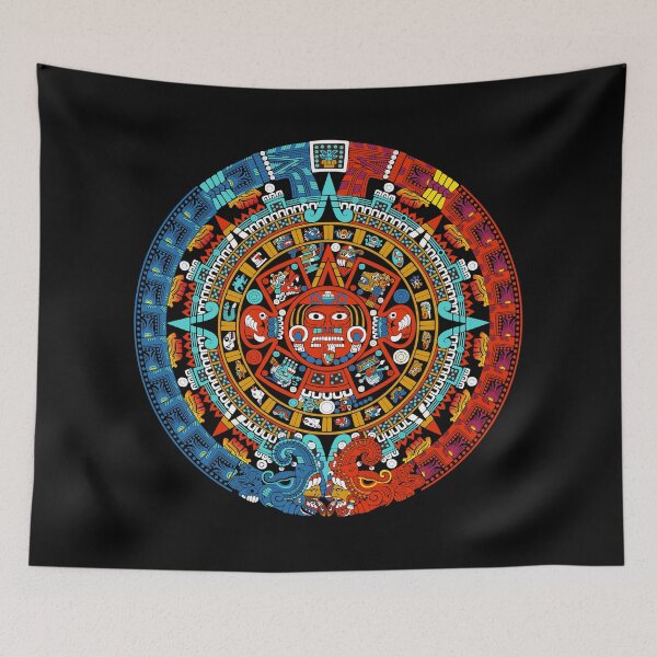 Item preview, Aztec Sun Stone Tlaloc and Huitzilopochtli designed and sold by kernowerno.
