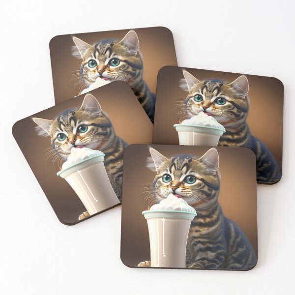 Item preview, Whisker Delight Feline's Milkshake Moment designed and sold by delohill.
