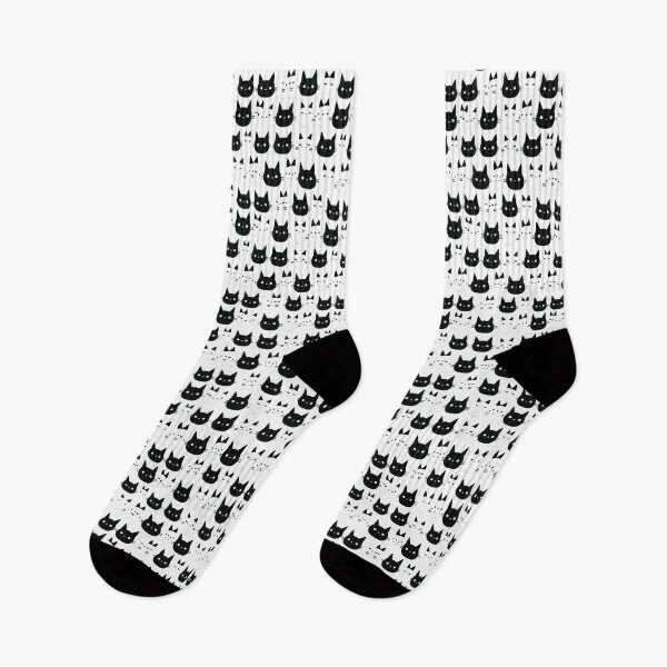 Item preview, cute cat black and white designed and sold by PrintablePalace.