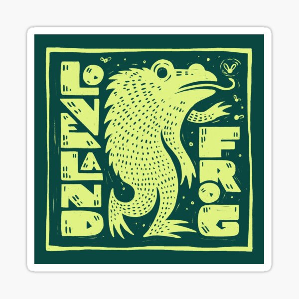 Item preview, Loveland Frog Cryptid Loveland Frogman Woodcut Print designed and sold by greermiceli.