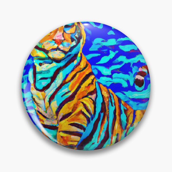 Item preview, A welcoming sky blue tiger designed and sold by Drake Lewdly.