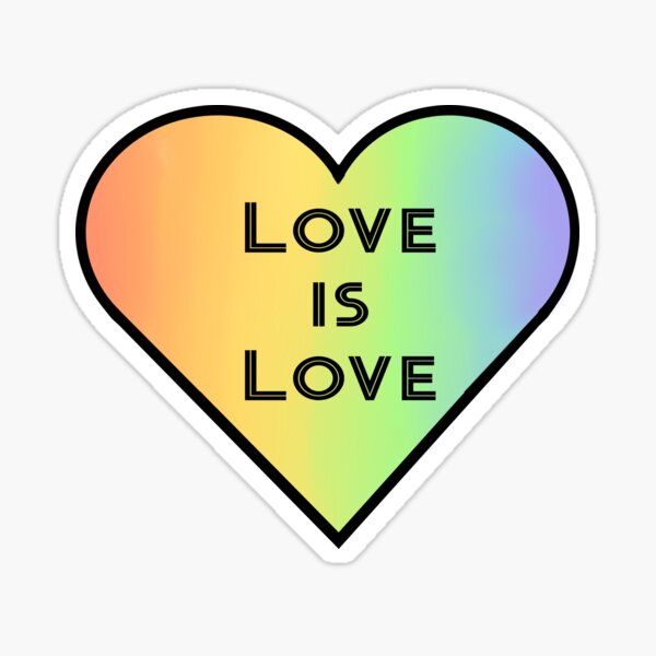 Item preview, Love is Love. Rainbow Love Heart designed and sold by ClearAndHappy.