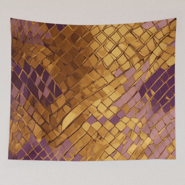 Item preview, Purple And Gold Repeating Abstract Pattern designed and sold by Rell1970.