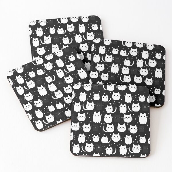 Item preview, cute cat black and white designed and sold by PrintablePalace.