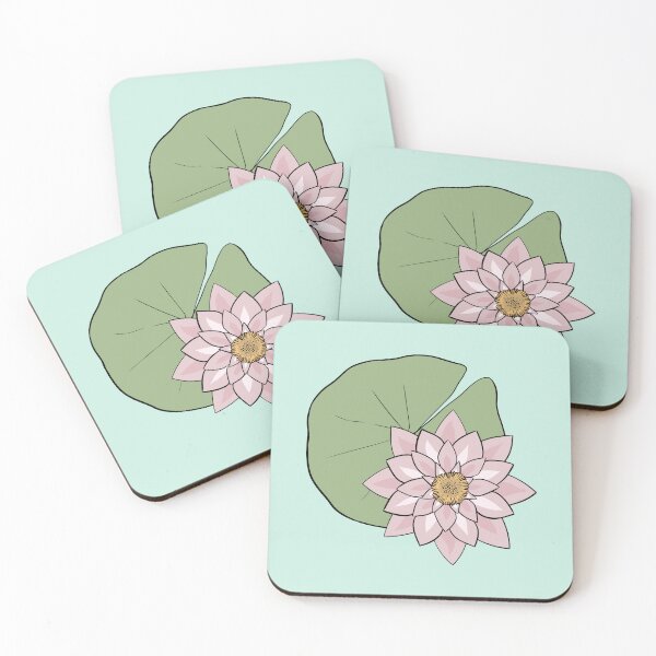 Item preview, Pink Lily Pad Pond Seamless Pattern designed and sold by CreativeDraws42.
