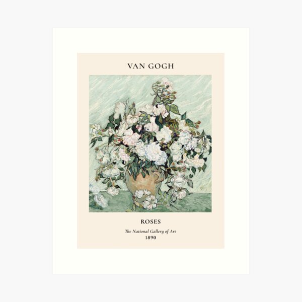 Item preview, Vincent van Gogh - Roses, Comforters & Shower Curtains, Mouse Pads,  Large Print Clothing, Pouches, Laptop Skins & Sleeves designed and sold by Suzana Djordjevic.