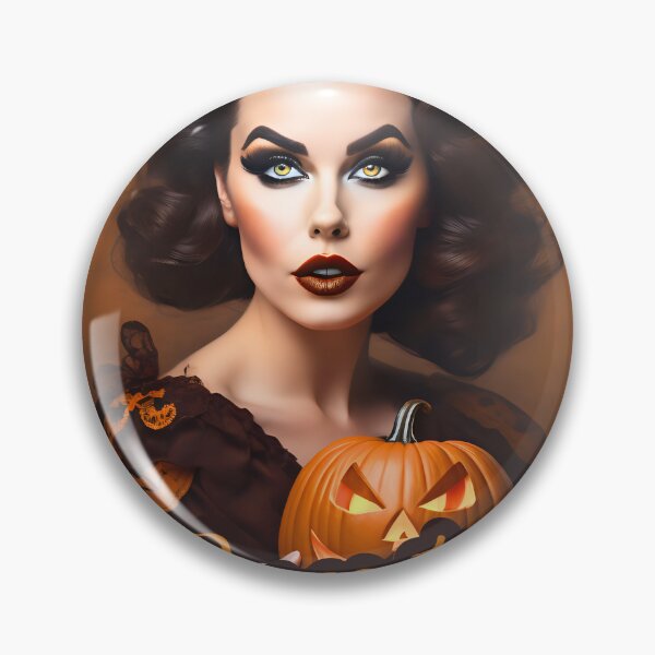 Item preview, Beautiful pinup with a halloween pumpkin designed and sold by aipinups.