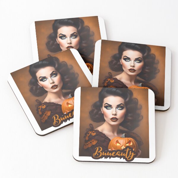 Item preview, Beautiful pinup with a halloween pumpkin designed and sold by aipinups.