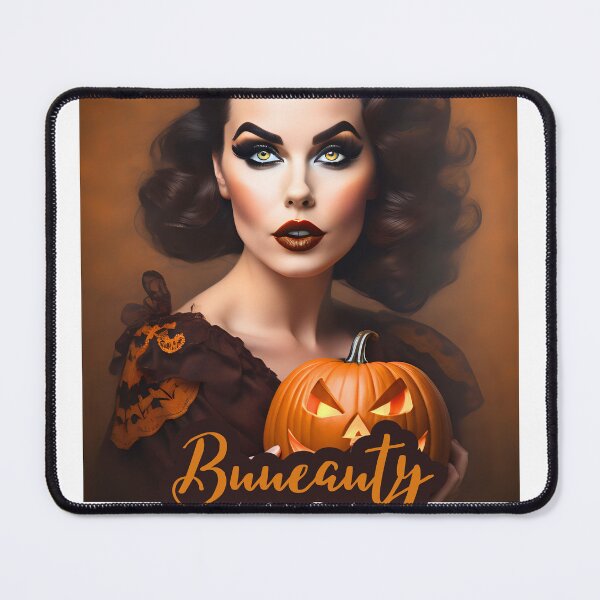Item preview, Beautiful pinup with a halloween pumpkin designed and sold by aipinups.