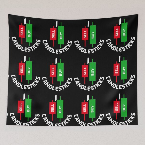 Item preview, I Buy And Sell Candlesticks-Black Background  designed and sold by Trendi61.