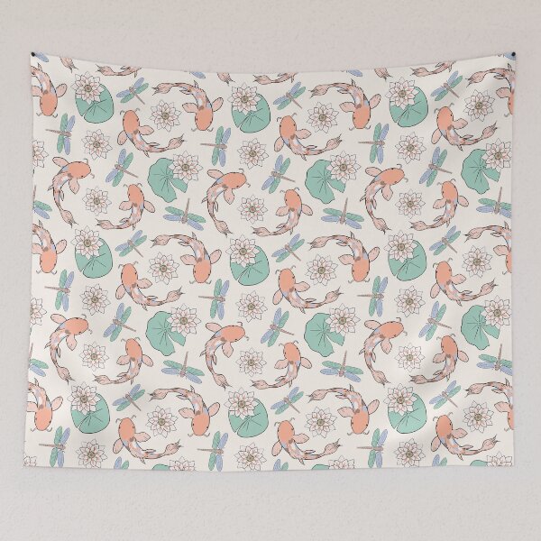 Item preview, Koi Pond Seamless Pattern designed and sold by CreativeDraws42.