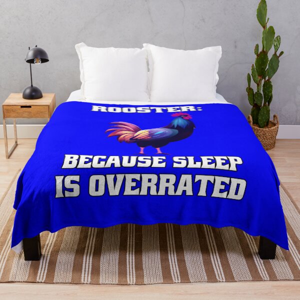 Item preview, Funny Chicken Farmer Humor Rooster: Because Sleep Is Overrated. designed and sold by fantasticdesign.