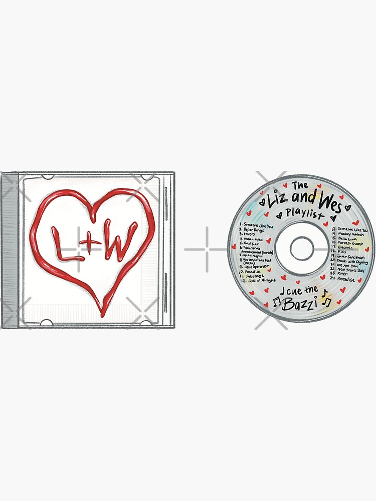 Better Than the Movies Liz and Wes Playlist CD 2 Pack Sticker