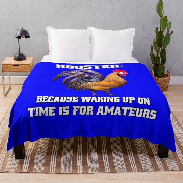 Item preview, Funny Chicken Farmer Humor Rooster: Because Waking Up On Time Is For Amateurs designed and sold by fantasticdesign.