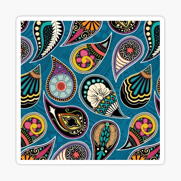 Item preview, paisley peacock blue designed and sold by scrummy.