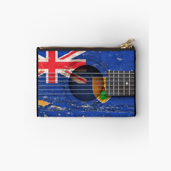 Item preview, Old Vintage Acoustic Guitar with Turks and Caicos Flag designed and sold by JeffBartels.