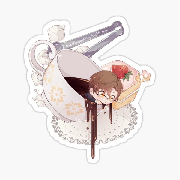 Item preview, Mystic Messenger Chibi food sticker, Jaehee Kang designed and sold by talentlesshuman.