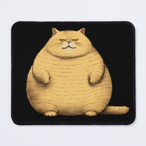 Vista previa del artículo con la obra «Iván el gato naranja gordo gigante feliz», diseñado y vendido por MeowskiandCo.