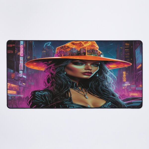 Item preview, Vibrant Cyber Witch Comic Art - Neon Cyberpunk Illustration designed and sold by luminamatrixart.