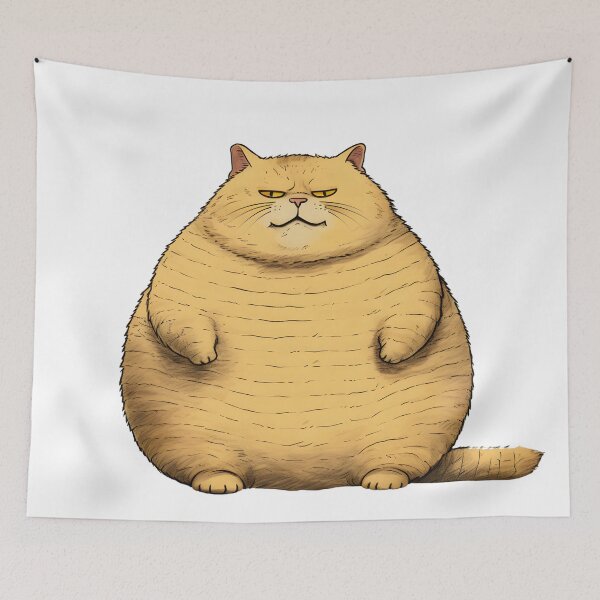 Item preview, Ivan the Happy Giant Fat Orange Cat designed and sold by Meowski & Co..