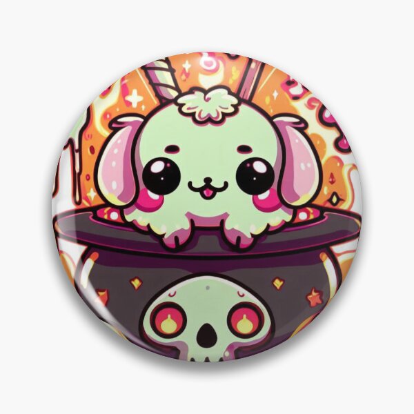 Item preview, Kawaii Dog in a Pot with Skulls and Bones - Whimsical and Playful Pet Illustration designed and sold by Artmera.