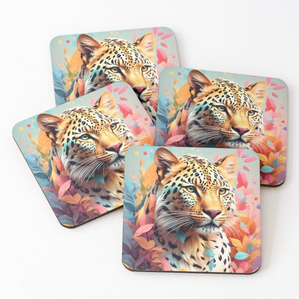 Item preview, Vibrant Leopard Illustration: Wild Beauty in Color designed and sold by Ceemko's Vintage Corner.