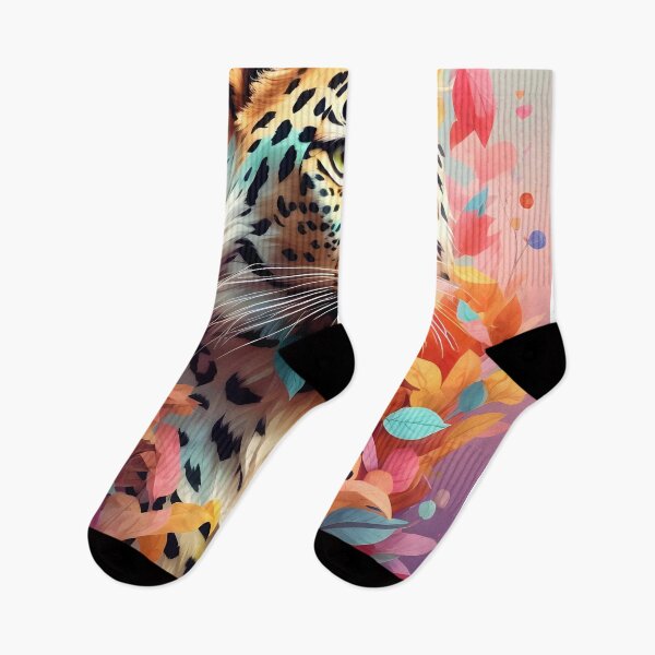 Item preview, Vibrant Leopard Illustration: Wild Beauty in Color designed and sold by Ceemko's Vintage Corner.