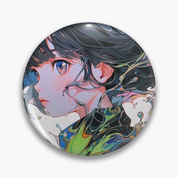 Item preview, Adorable Splashing Rainbow Paint Anime Girl designed and sold by bubblegoth.