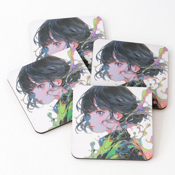 Item preview, Adorable Splashing Rainbow Paint Anime Girl designed and sold by bubblegoth.