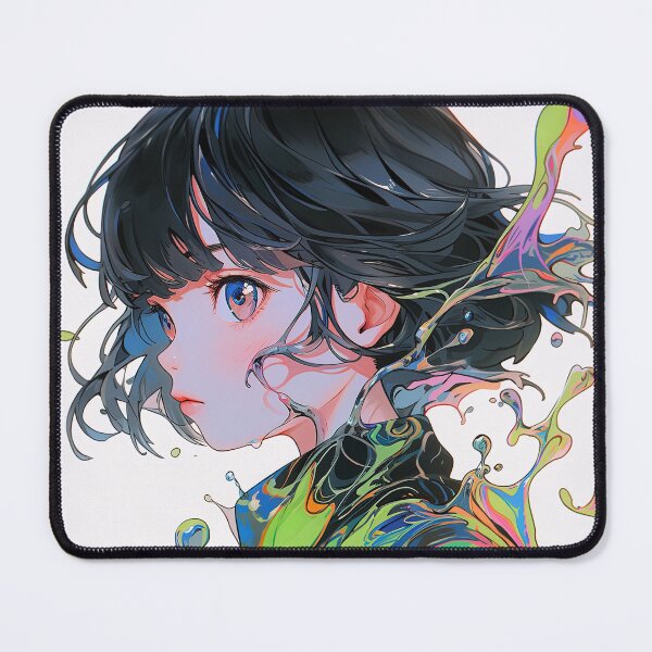 Item preview, Adorable Splashing Rainbow Paint Anime Girl designed and sold by bubblegoth.