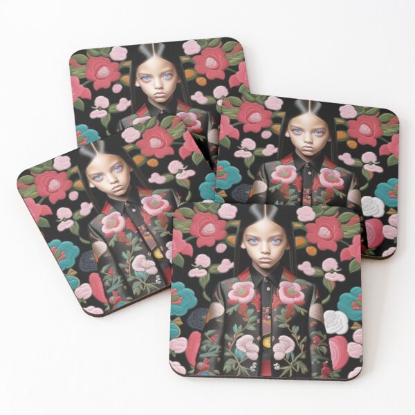 Item preview, Floral embroidered fashion print  designed and sold by Roxburylane.