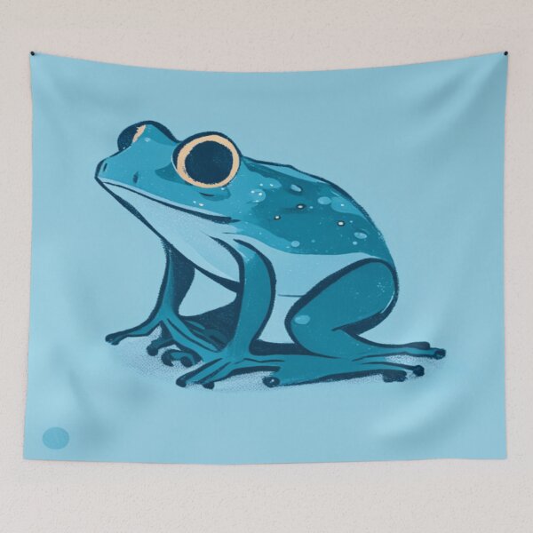 Item preview, ranita azul designed and sold by Alvaro Norambuena Gaete.