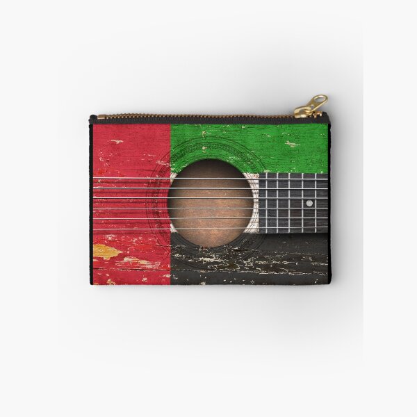 Item preview, Old Vintage Acoustic Guitar with UAE Flag designed and sold by JeffBartels.