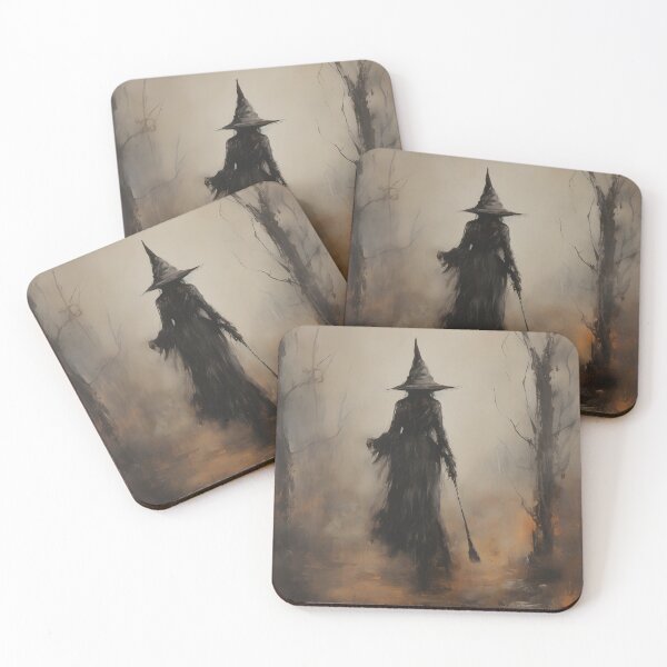 Item preview, Witchy Halloween Vintage Witch Painting Art designed and sold by ptlsprntsdsgn.