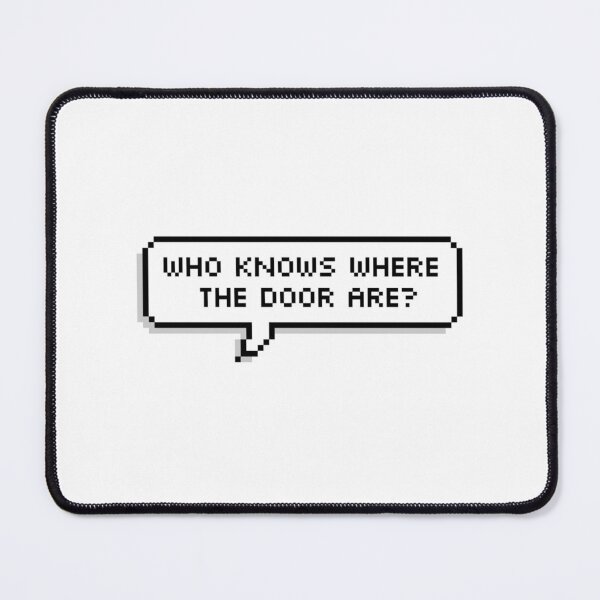 Item preview, who knows where the door are? Pixel speech bubble designed and sold by BashPIXIE.