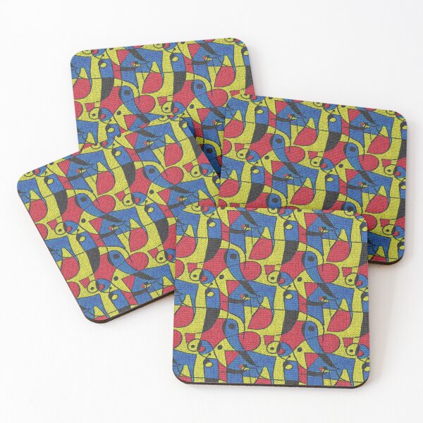 Item preview, Retro pattern No.39 - Joan Miro-esque birds, fish and friends designed and sold by TalkingHerds.