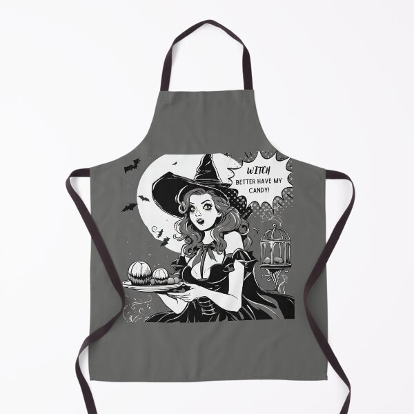 Item preview, Halloween Witch collecting candies designed and sold by SisterlyCrafts.